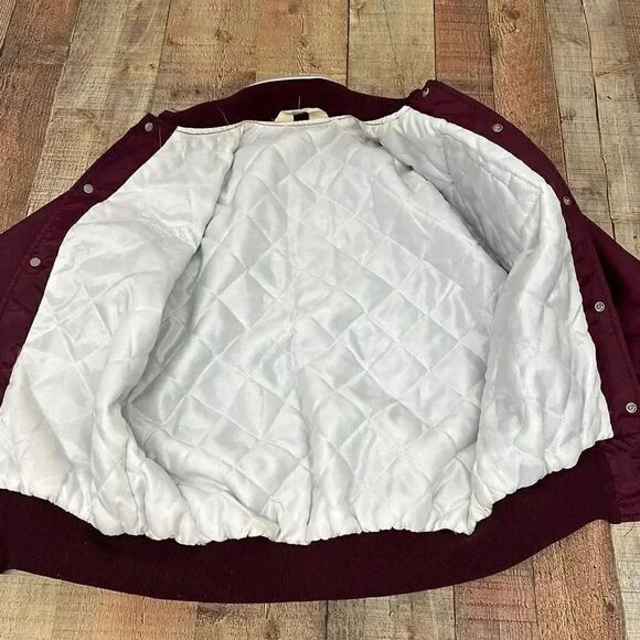 Vintage Neff Band Jacket Made In The USA Sz Small Maroon - Picture 13 of 13